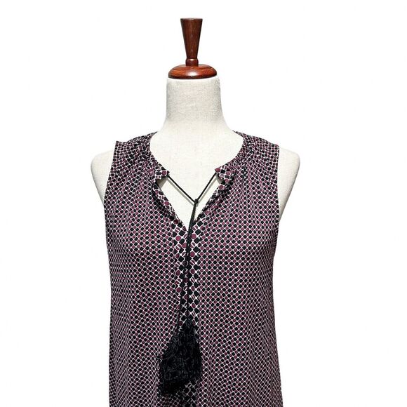 Michael by Michael Kors Women's Print Medium Sheath Dress Sleeveless Midi Red - Picture 5 of 7